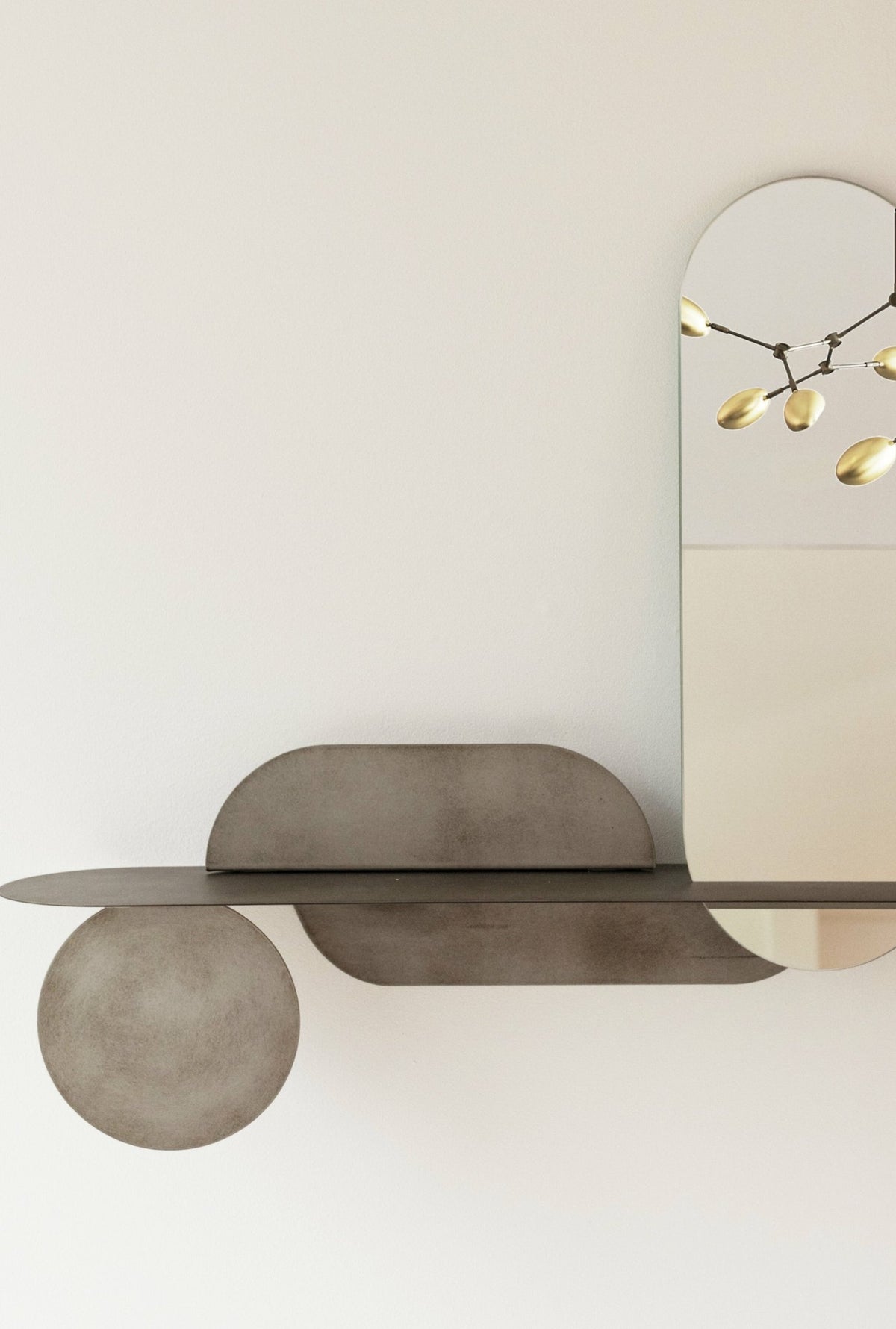 Étagère en métal foggy avec miroir Simply - Mlle Jo - The Cool Republic