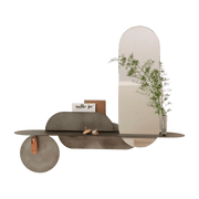 Étagère en métal foggy avec miroir Simply - Mlle Jo - The Cool Republic