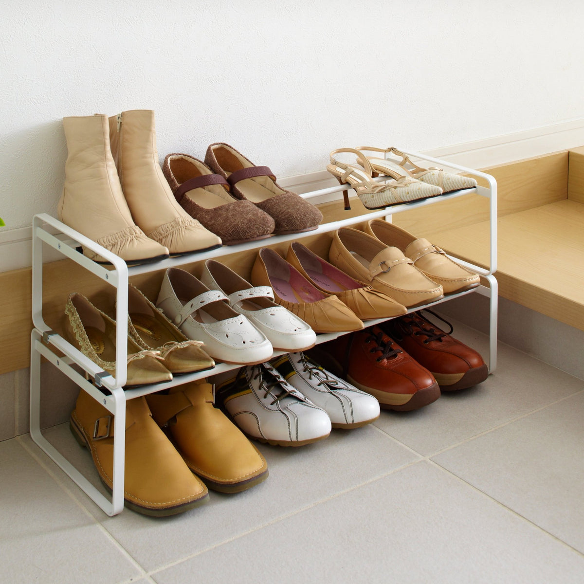 Étagère extensible à chaussures blanche - Yamazaki - The Cool Republic