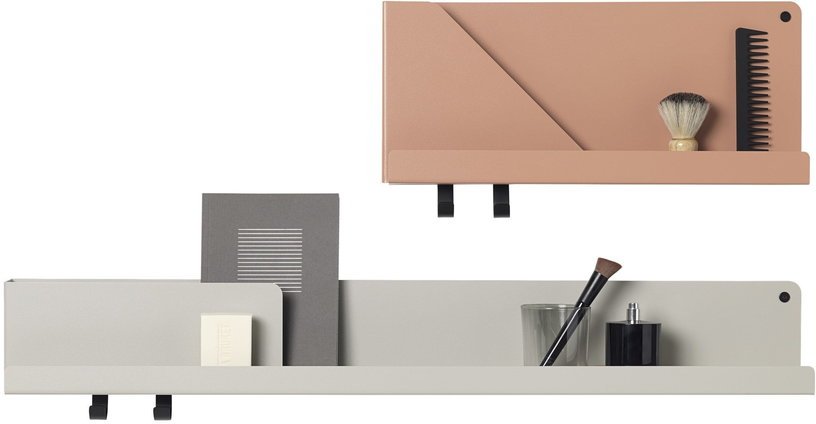 Étagère grise en métal 96 cm Folded - Muuto - The Cool Republic