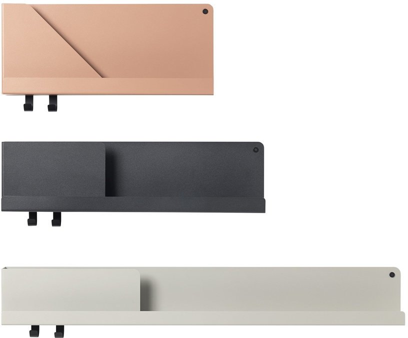 Étagère grise en métal 96 cm Folded - Muuto - The Cool Republic