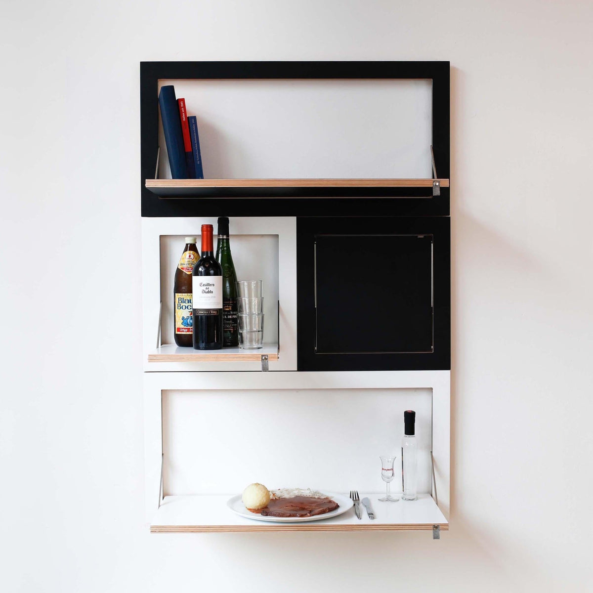 Étagère modulable noire 80 x 40cm Fläpps - Ambivalenz - The Cool Republic