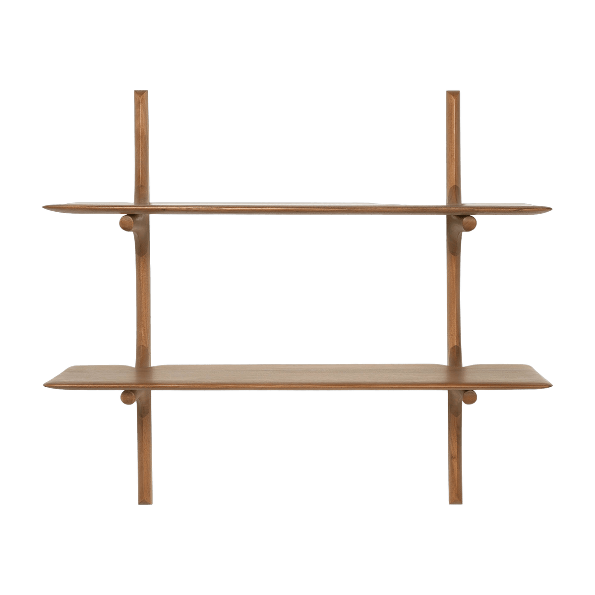 Étagère murale 2 étages en acajou massif 100x35x91 cm PI - Ethnicraft Accessories - The Cool Republic