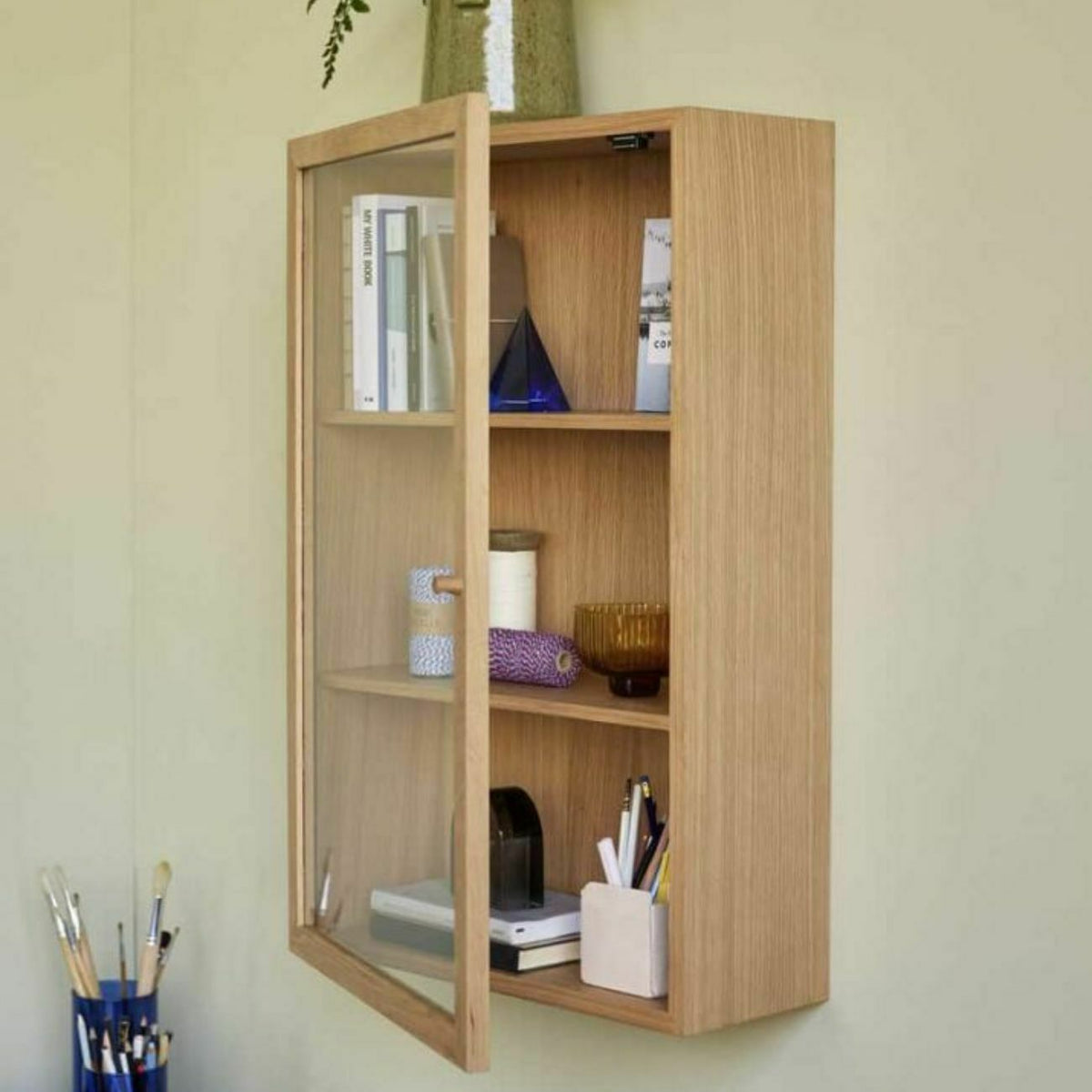 Étagère murale 2 tablettes en chêne 80 x 50 cm - HÜbsch - The Cool Republic