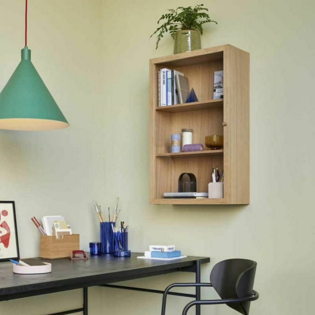 Étagère murale 2 tablettes en chêne 80 x 50 cm - HÜbsch - The Cool Republic