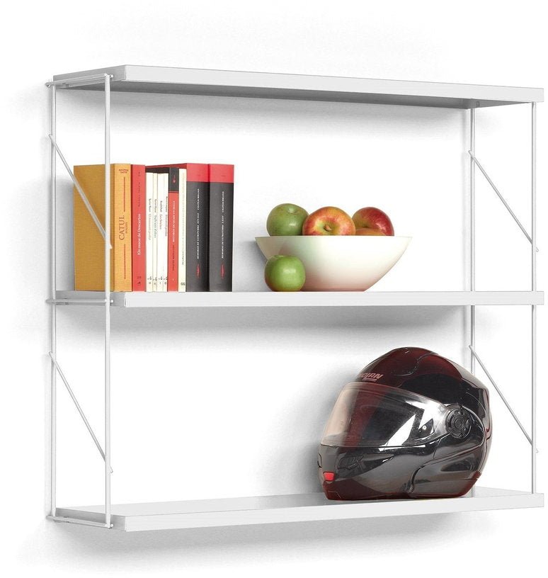 Etagère murale 3 niveaux en acier laqué blanche Tria - Mobles 114 - The Cool Republic