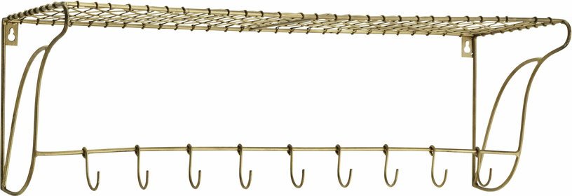 Etagère murale avec crochets en métal - Madam Stoltz - The Cool Republic