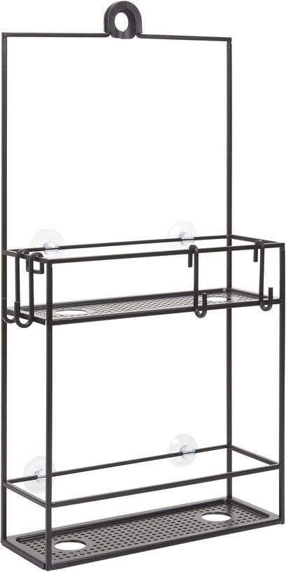 Etagère murale de douche en acier noir Cubiko Caddy - Umbra - The Cool Republic