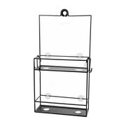 Etagère murale de douche en acier noir Cubiko Caddy - Umbra - The Cool Republic