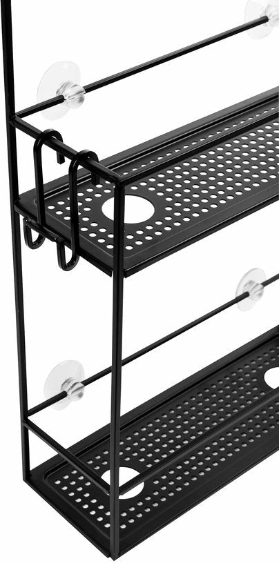 Etagère murale de douche en acier noir Cubiko Caddy - Umbra - The Cool Republic