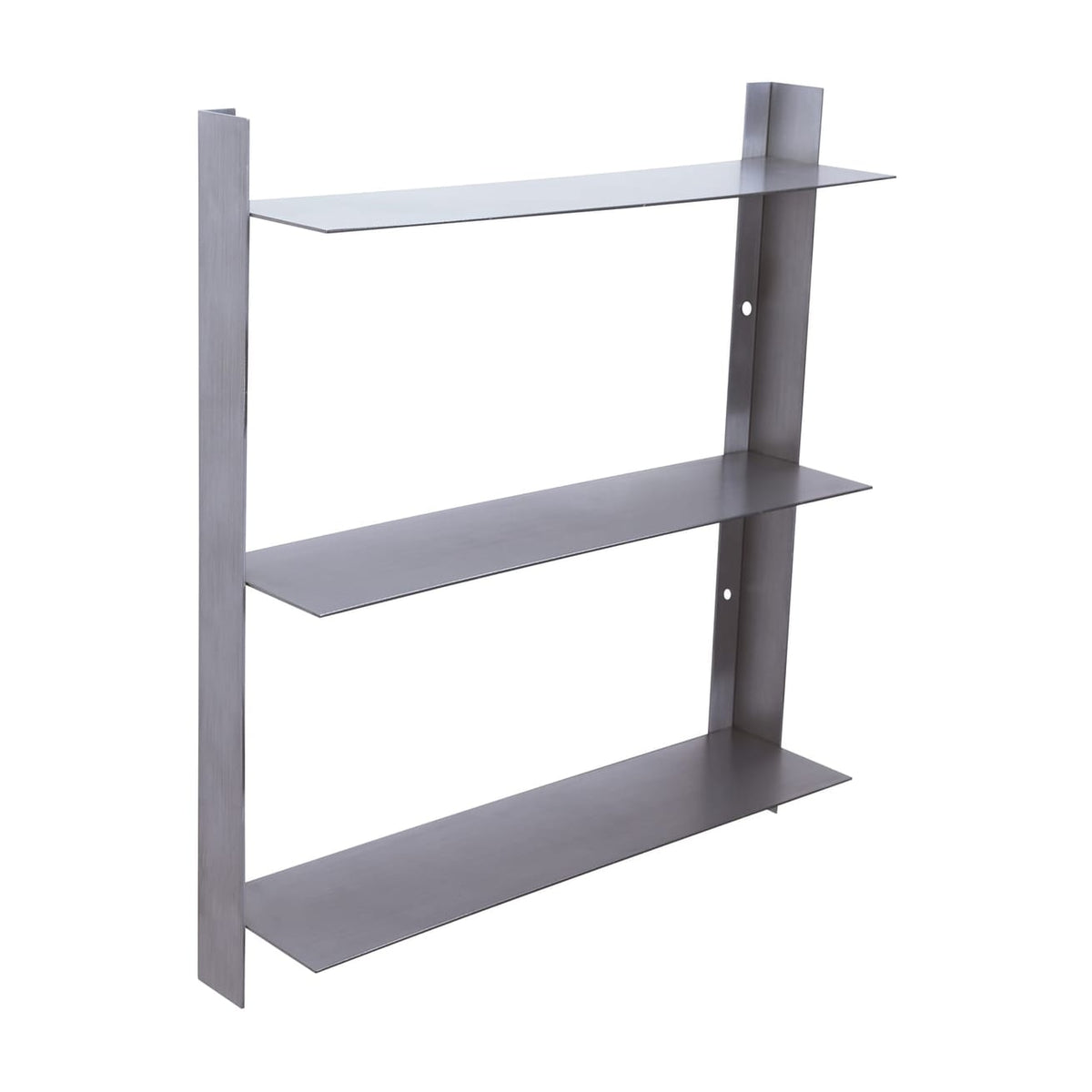 Étagère murale en acier grise 41x11x46cm Nickel - Hübsch — vue 6