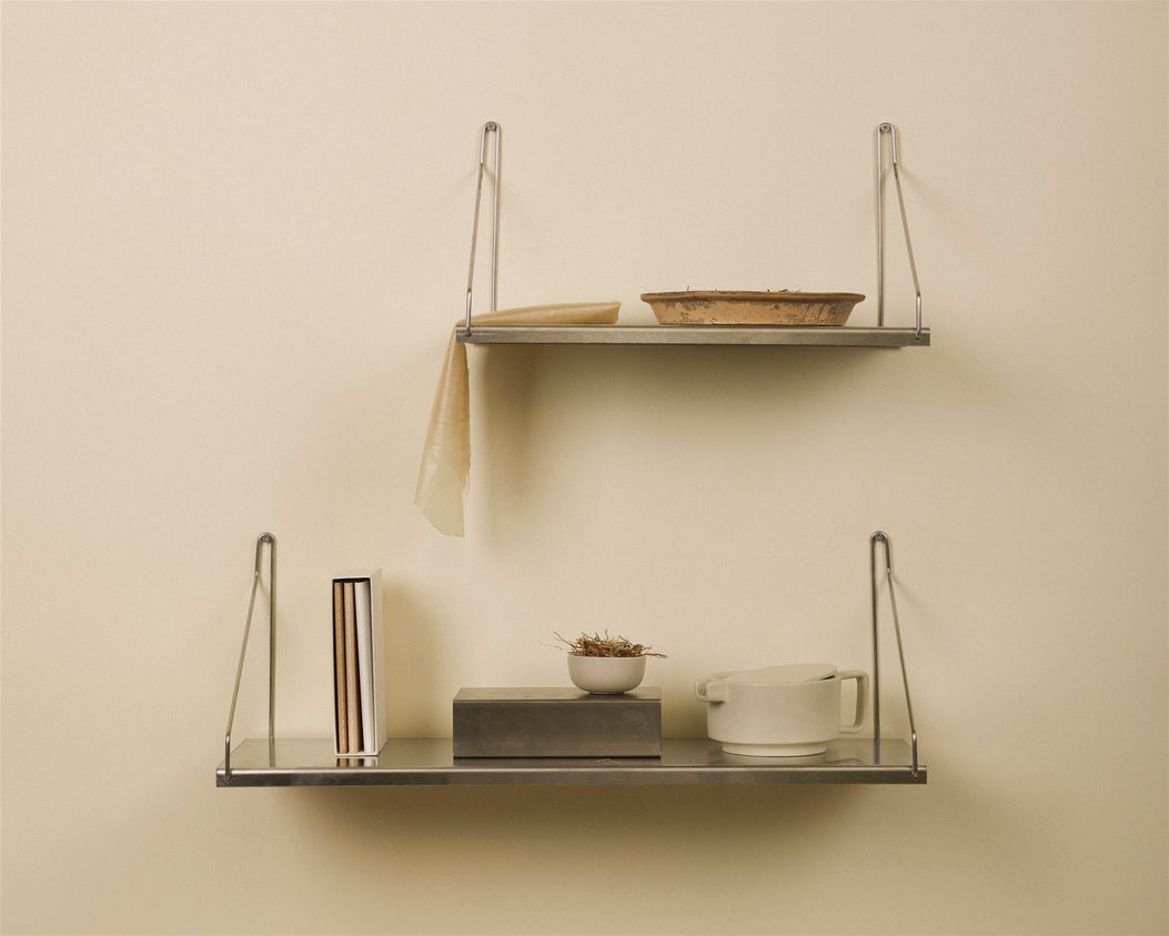 Étagère murale en acier inoxydable 20 x 80 cm Single - Frama - The Cool Republic