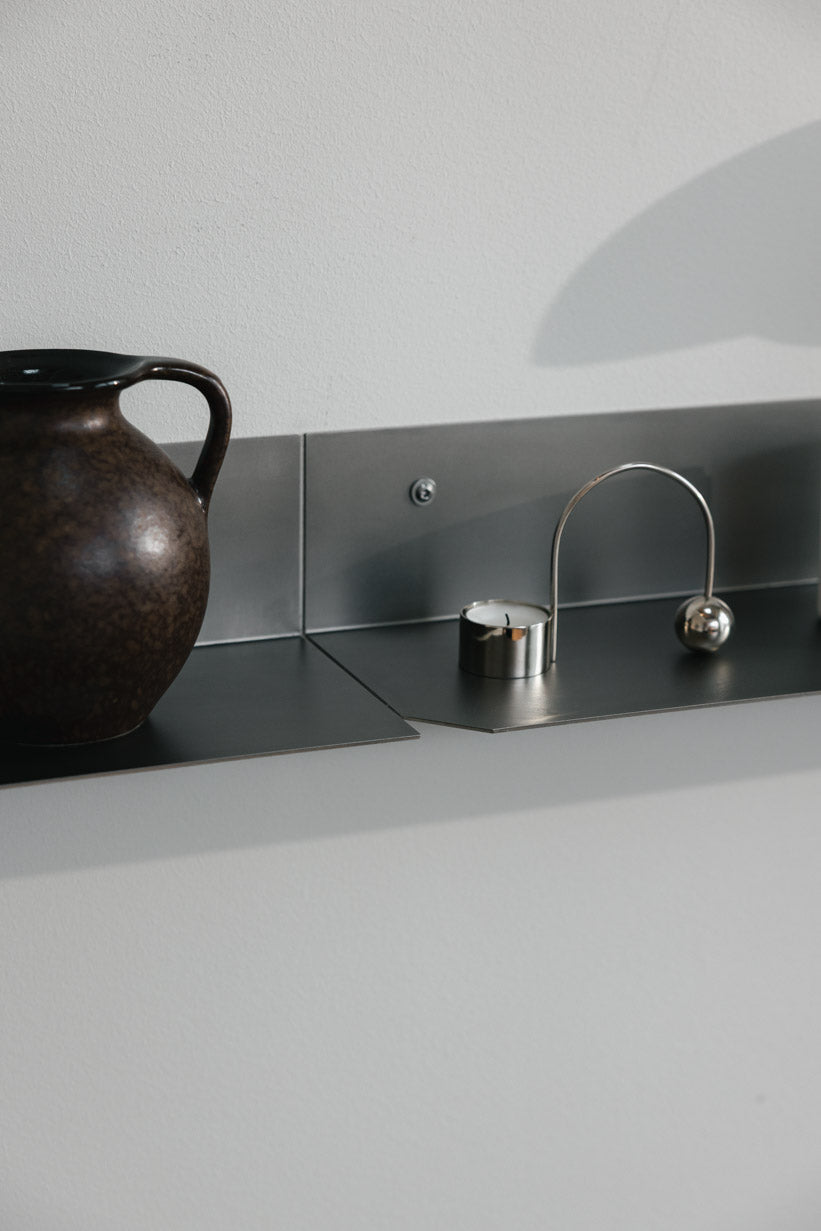Etagère murale en acier inoxydable 50x15,5x10cm Raw - Metallbude - The Cool Republic