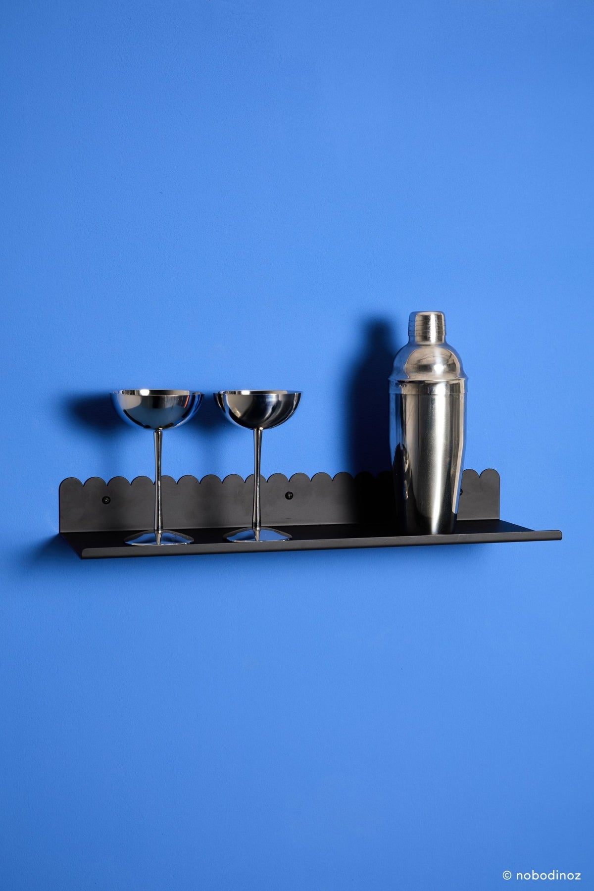 Etagère murale en acier laqué noir mat 20x16x6cm - Nobodinoz - The Cool Republic