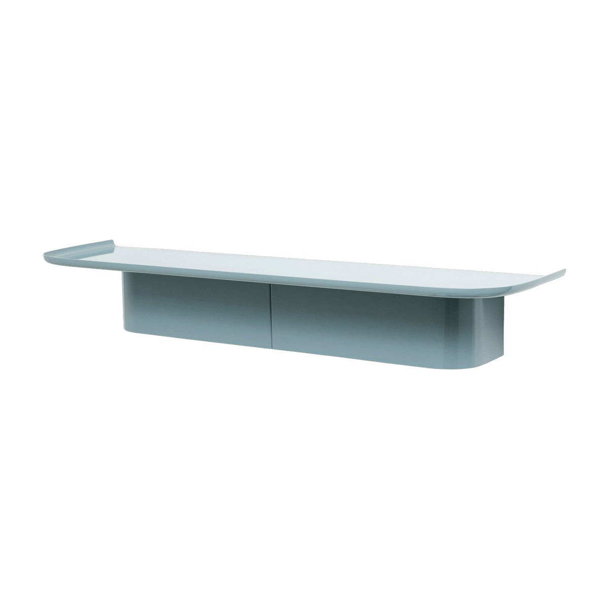 Étagère murale en aluminium bleu océan L Korpus - HAY - The Cool Republic