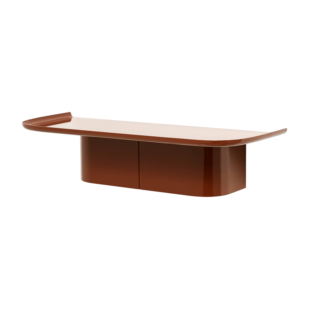 Brick red aluminum wall shelf M Korpus - HAY - The Cool Republic