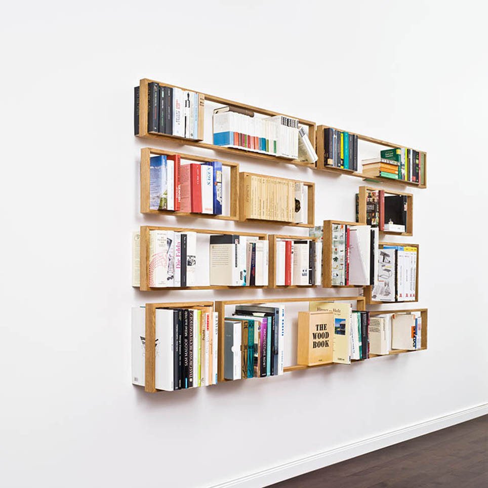 Etagère murale en bois de chêne naturel 22,3x69x9cm B3 - Das kleine b - The Cool Republic