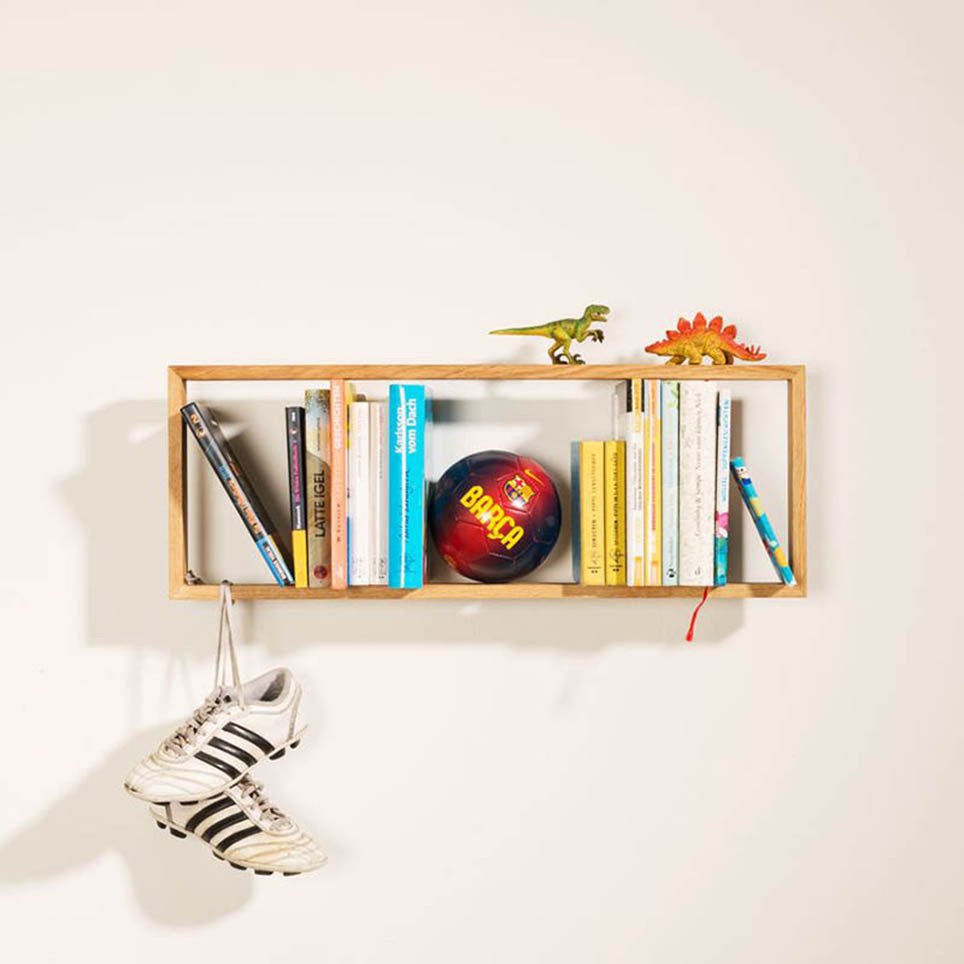 Etagère murale en bois de chêne naturel 34x69x15cm B9 - Das kleine b - The Cool Republic