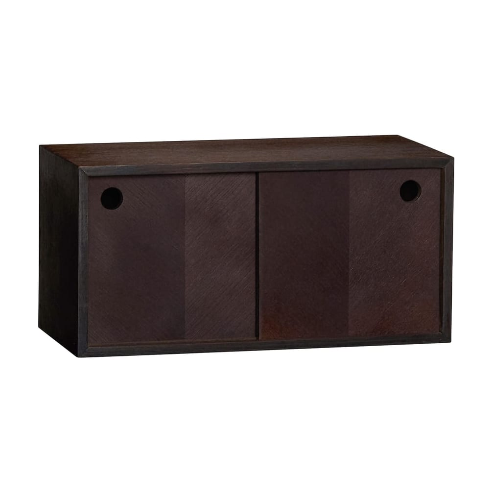 Étagère murale en bois de peuplier marron 40x20x20cm Herringbone - Hübsch — vue 3