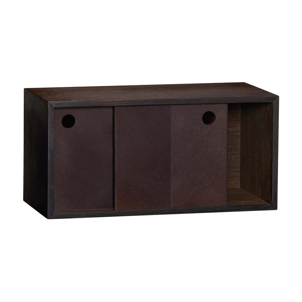 Étagère murale en bois de peuplier marron 40x20x20cm Herringbone - Hübsch - The Cool Republic