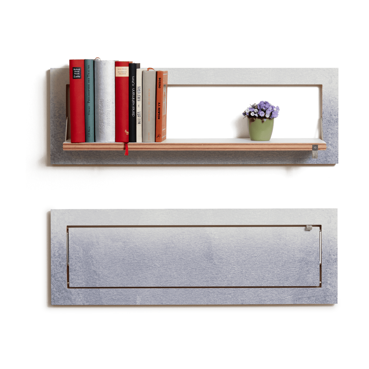 Étagère murale en bouleau gris 27x18x80cm Fläpps Fading Grey - Ambivalenz - The Cool Republic