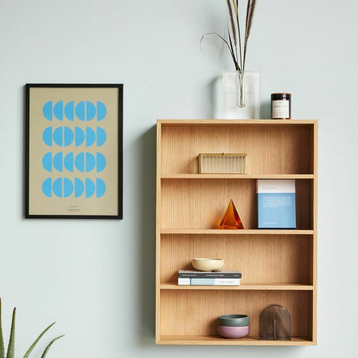 Etagère murale en chêne 3 tablettes 50 x 14 cm - Hübsch - The Cool Republic
