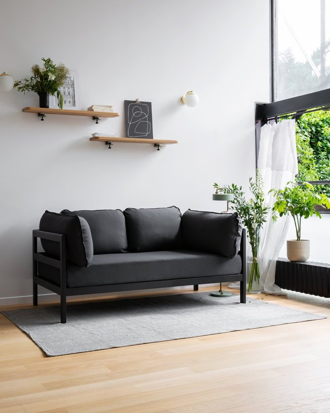 Étagère murale en chêne avec deux accroches bleu nuit 90cm Bracket - TIPTOE - The Cool Republic