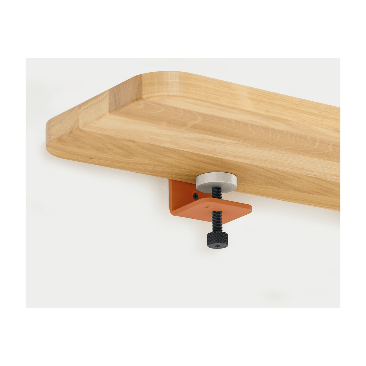 Étagère murale en chêne avec deux accroches rouge tangerine 90cm Bracket - TIPTOE - The Cool Republic