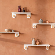 Etagère murale en chêne blanchi et acier blanc 60 cm - Gazzda - The Cool Republic