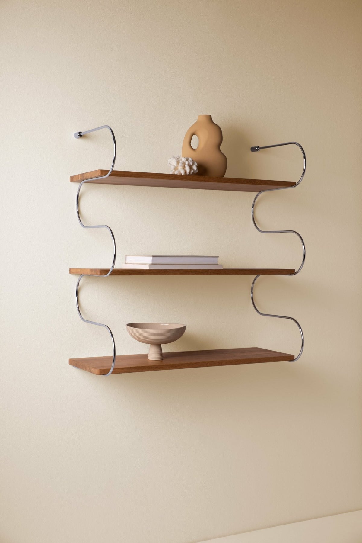 Oak and metal shelf S Onda - Schneid Studio - The Cool Republic