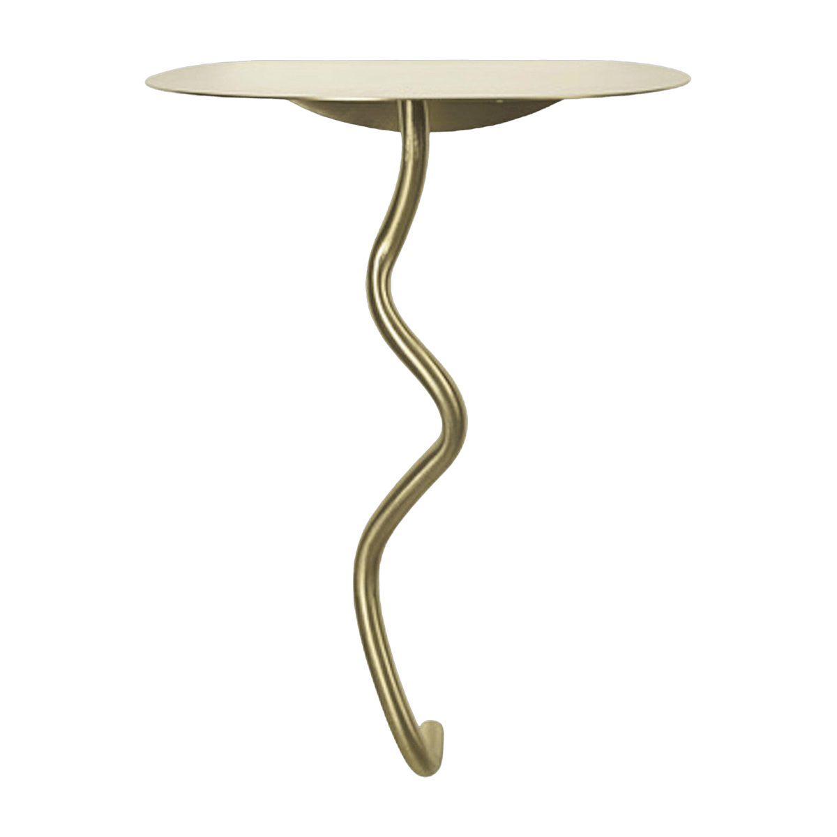 Etagère murale en laiton doré 43,5 x 28 cm Curvature - Ferm Living - The Cool Republic