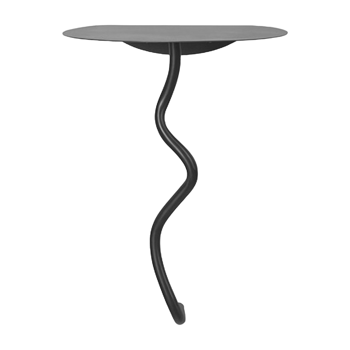 Etagère murale en laiton noir 43,5 x 28 cm Curvature - Ferm Living - The Cool Republic