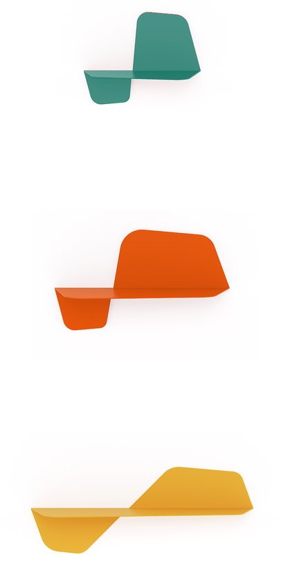 Étagère murale noire 42 cm Flap - Meme Design - The Cool Republic