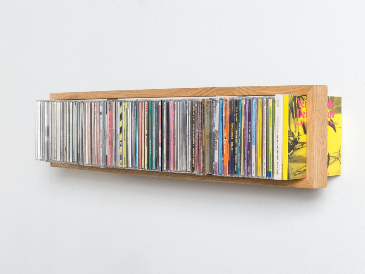 Etagère murale range CD en bois de chêne naturel B-cd 3 - Das kleine b - The Cool Republic