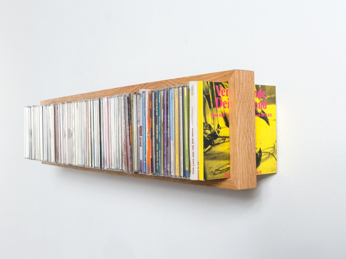Etagère murale range CD en bois de chêne naturel B-cd 3 - Das kleine b - The Cool Republic