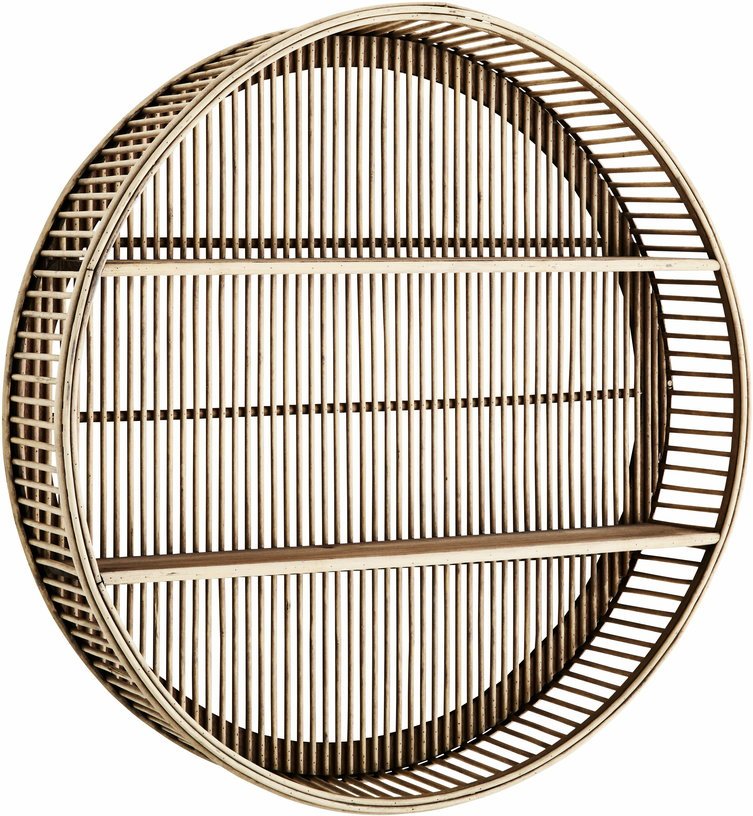 Étagère murale ronde en bambou - Madam Stoltz - The Cool Republic