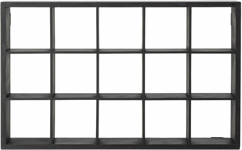 Étagère rectangulaire en bois de sapin noir 66 x 41 cm Olinn - Bloomingville - The Cool Republic