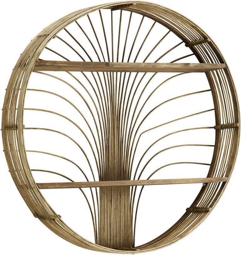 Etagère ronde en rotin - Madam Stoltz - The Cool Republic