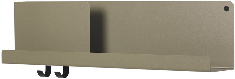 Étagère vert olive en métal 63 cm Folded - Muuto - The Cool Republic
