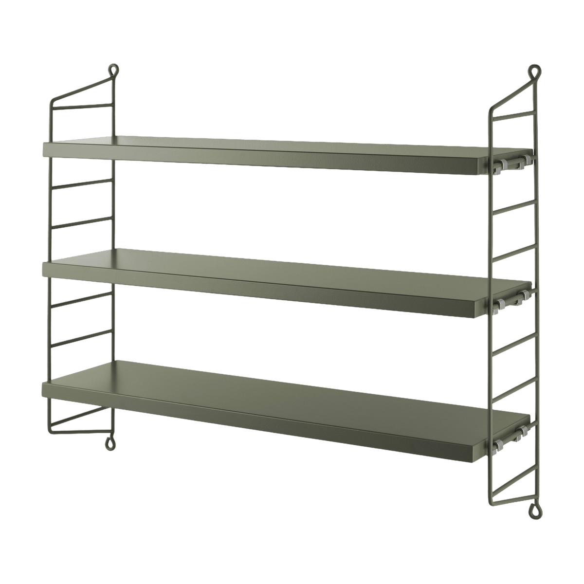 Etagères en acier olive String Pocket - String furniture - The Cool Republic