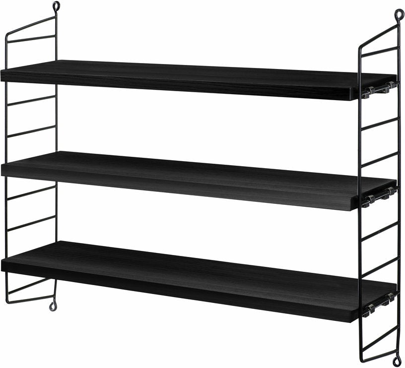 Etagères en frêne noir String Pocket - String furniture - The Cool Republic