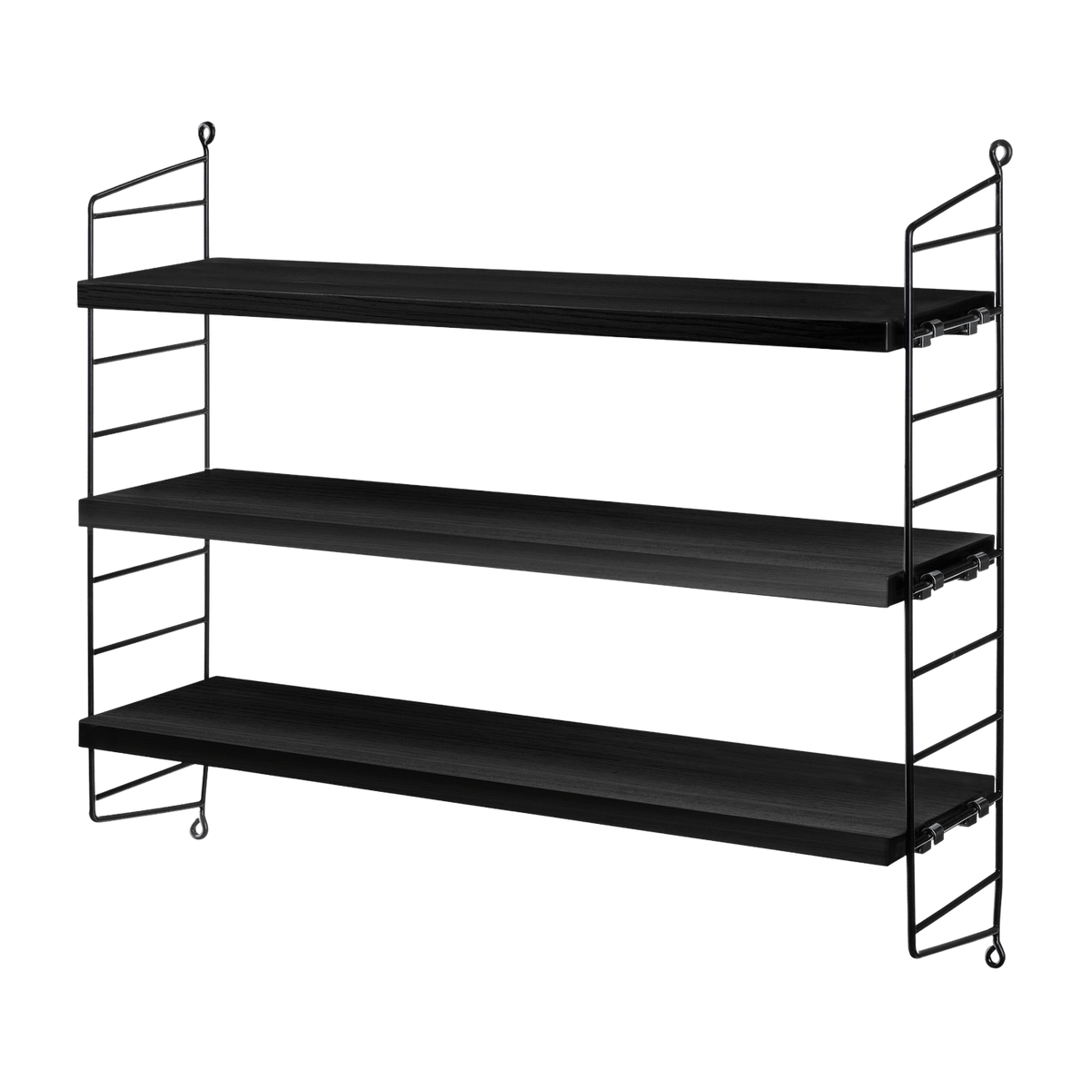 Etagères en frêne noir String Pocket - String furniture - The Cool Republic
