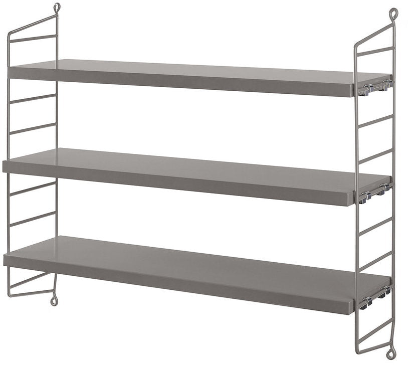 Etagères en MDF gris String Pocket - String furniture - The Cool Republic