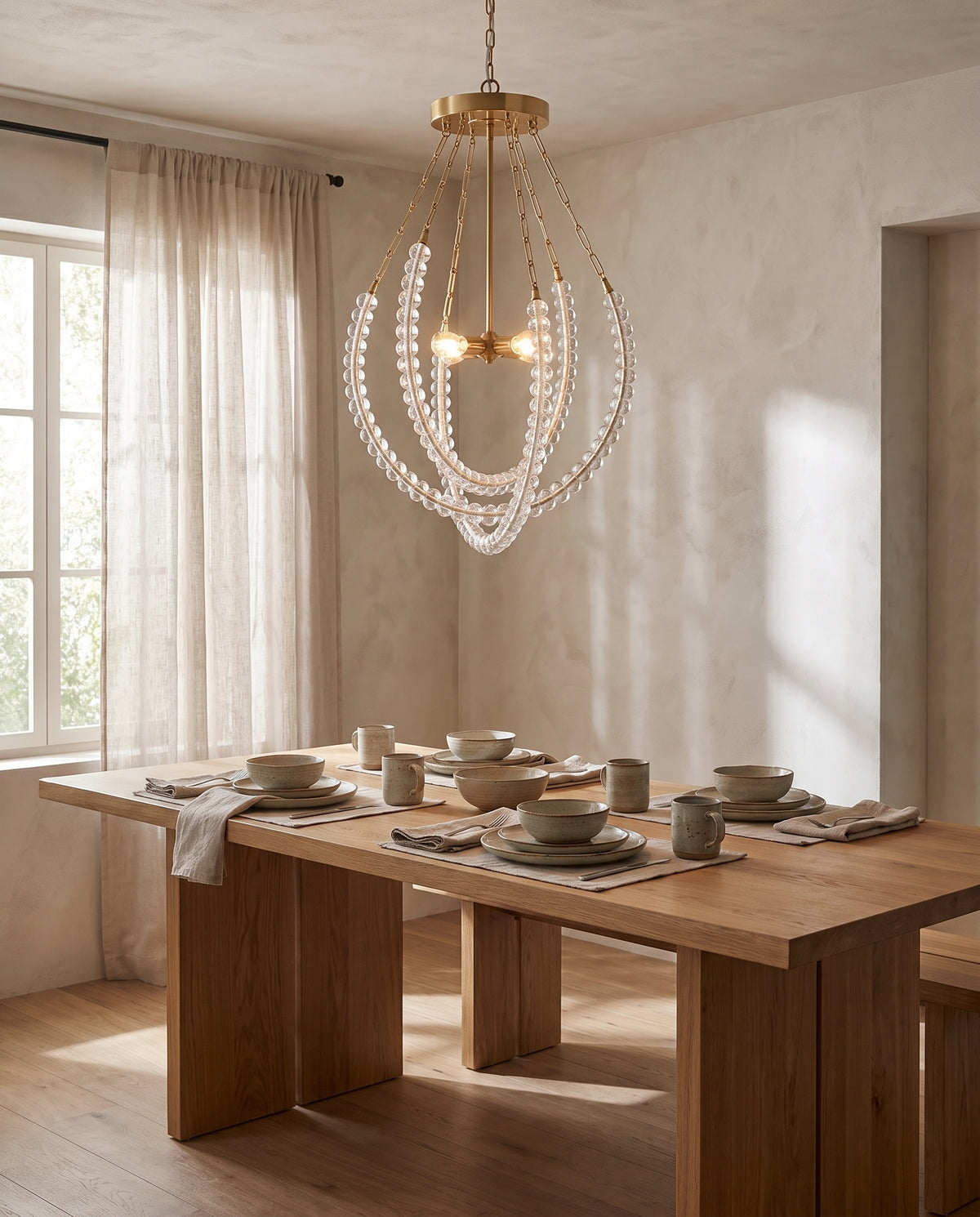 Suspension en laiton laiton ancien 91x89cm Celeste - Corbett Lighting en situation