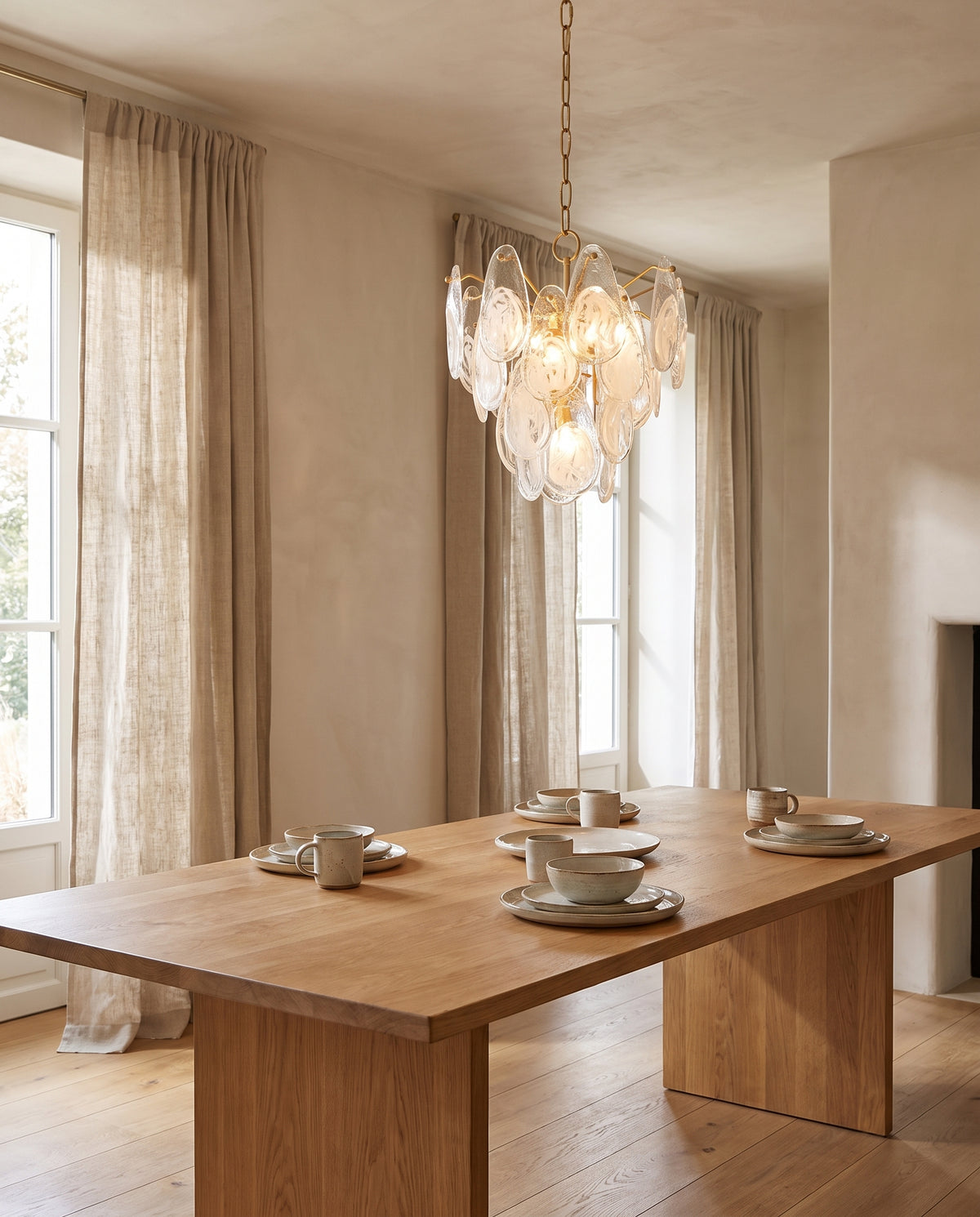 Suspension en acier laiton vieilli 46x51cm Darcia - Hudson Valley Lighting en situation