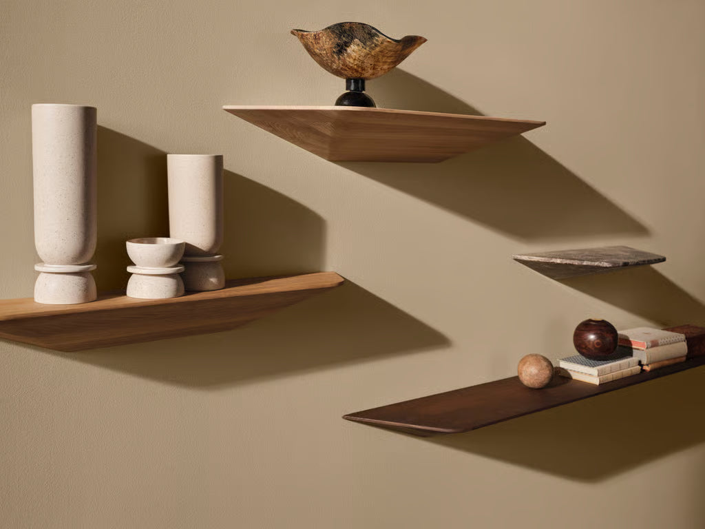 Shelf in whitewashed oiled oak 120x22 cm Falka - Bolia