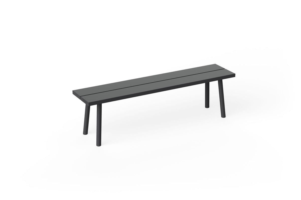 Banc d'extérieur en aluminium noir 160x40x46,5cm Fred's - Fatboy
