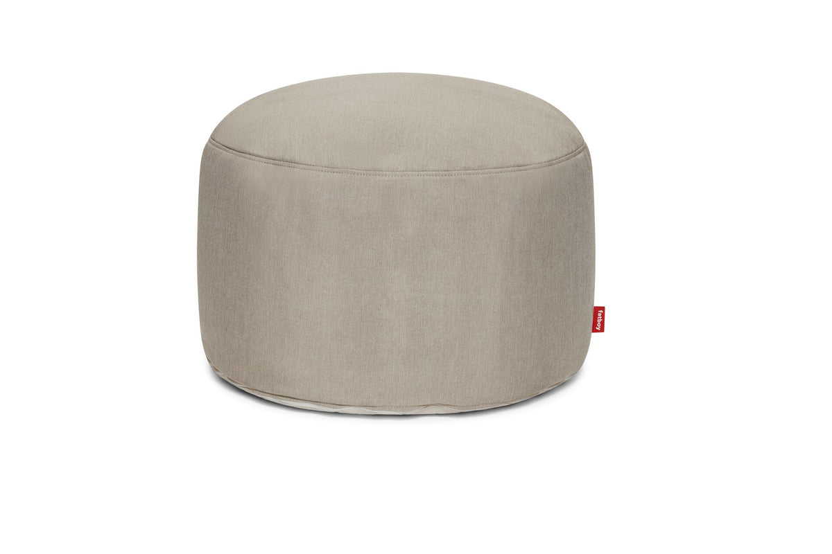 Pouf rond en polyester taupe 70x40cm Point Large - Fatboy