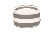Pouf rond en polyester rayé cacao 70x40cm Point Large - Fatboy