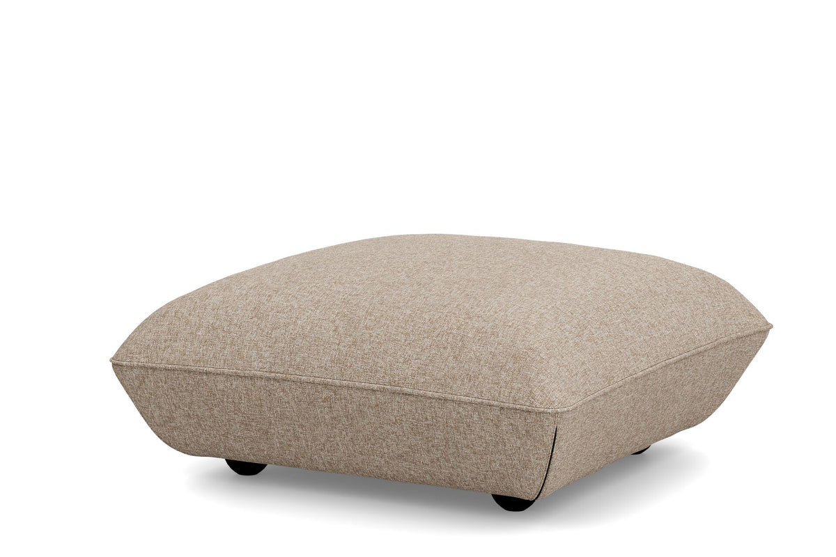 Pouf en polyester recyclé marron 108x108x44 cm Sumo Bouclé - Fatboy